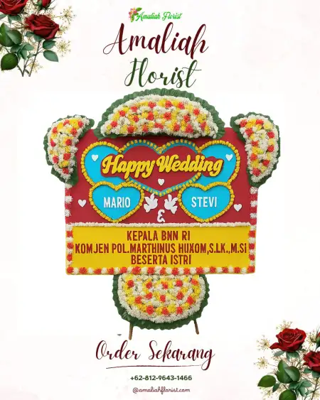 Papan Bunga Pernikahan Parunggalih